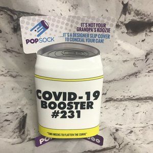 Covid-19 Vaccine Booster Beersy Silicone Sleeve Hide-a-Beer Can Cooler koozie 12